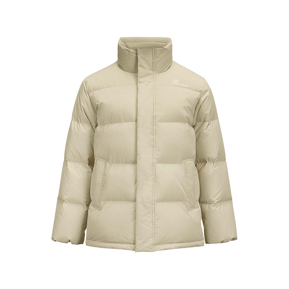Skechers unisex Sport-Utility Woven Down Jacket in Peyote for lifestyle wear
