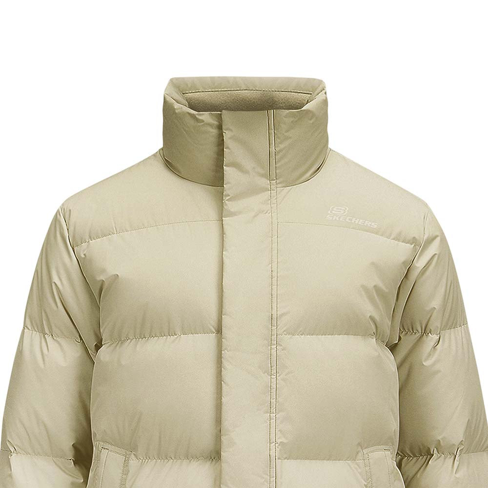 Skechers unisex Sport-Utility Woven Down Jacket in Peyote for lifestyle wear