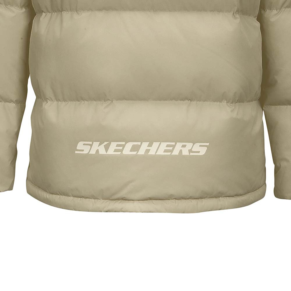 Skechers unisex Sport-Utility Woven Down Jacket in Peyote for lifestyle wear