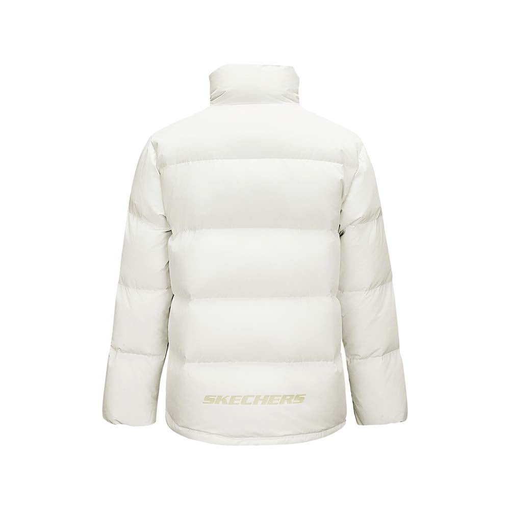 Skechers unisex Sport-Utility Woven Down Jacket in Marshmallow for lifestyle wear