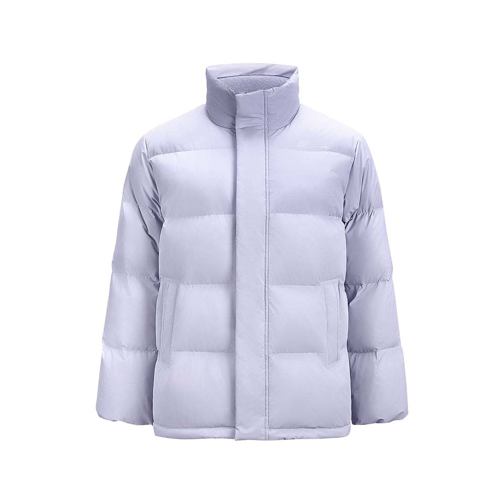 Skechers unisex Sport-Utility Woven Down Jacket in Purple Heather for lifestyle wear