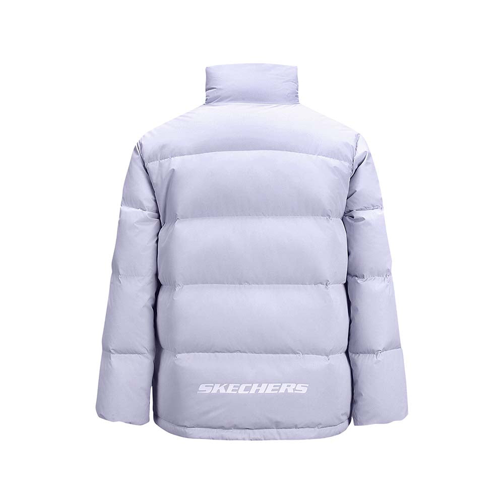 Skechers unisex Sport-Utility Woven Down Jacket in Purple Heather for lifestyle wear