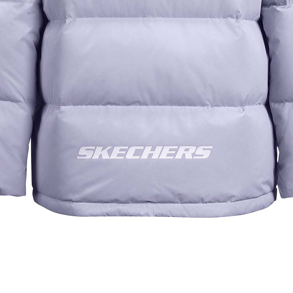 Skechers unisex Sport-Utility Woven Down Jacket in Purple Heather for lifestyle wear