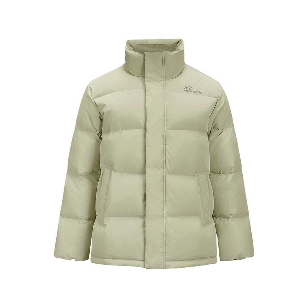Skechers unisex Sport-Utility Woven Down Jacket in Moss Gray Green for lifestyle wear