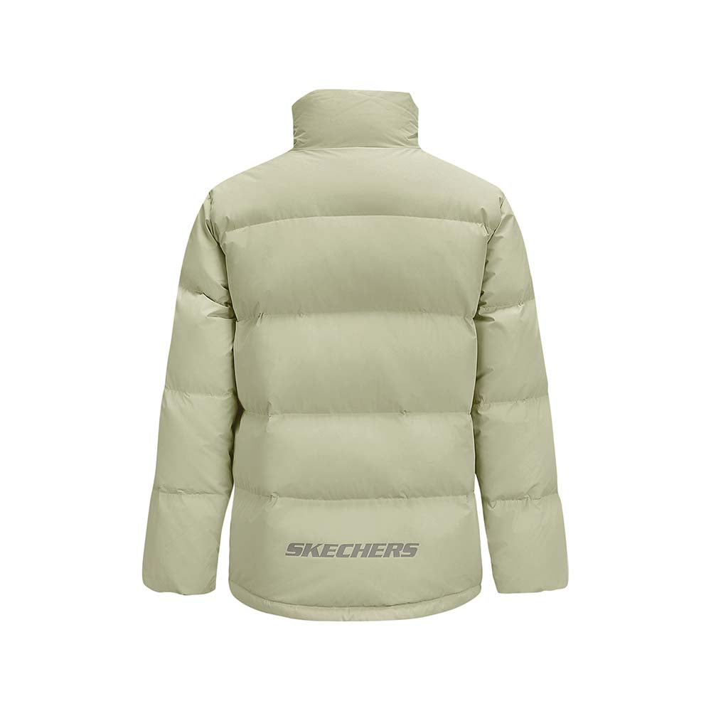 Skechers unisex Sport-Utility Woven Down Jacket in Moss Gray Green for lifestyle wear