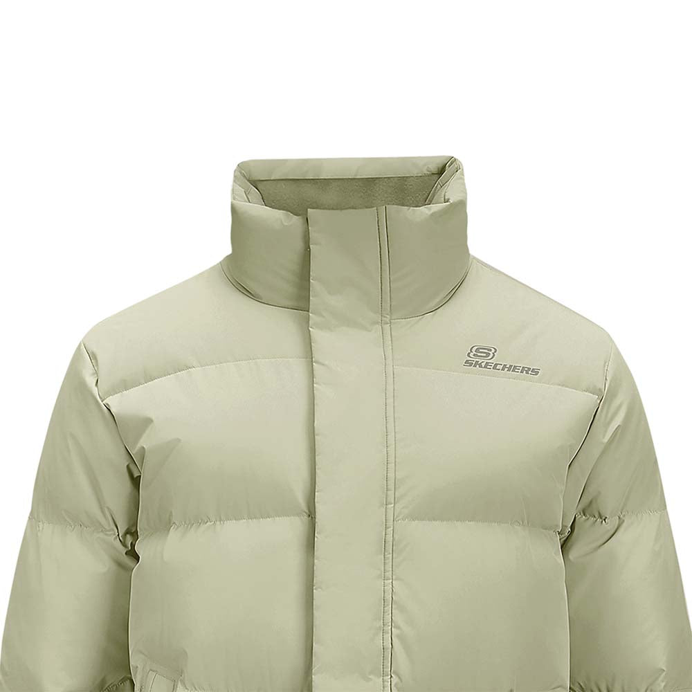 Skechers unisex Sport-Utility Woven Down Jacket in Moss Gray Green for lifestyle wear
