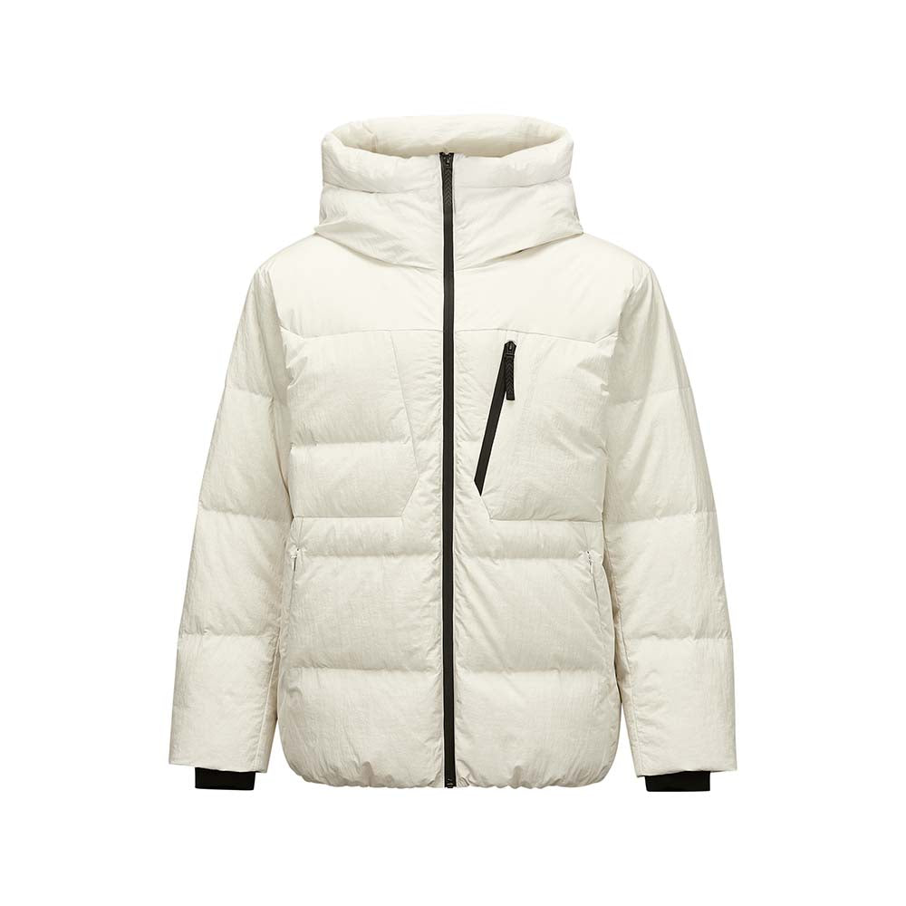 Skechers unisex Go Trail Woven Down Jacket in Silver Birch for outdoor performance wear