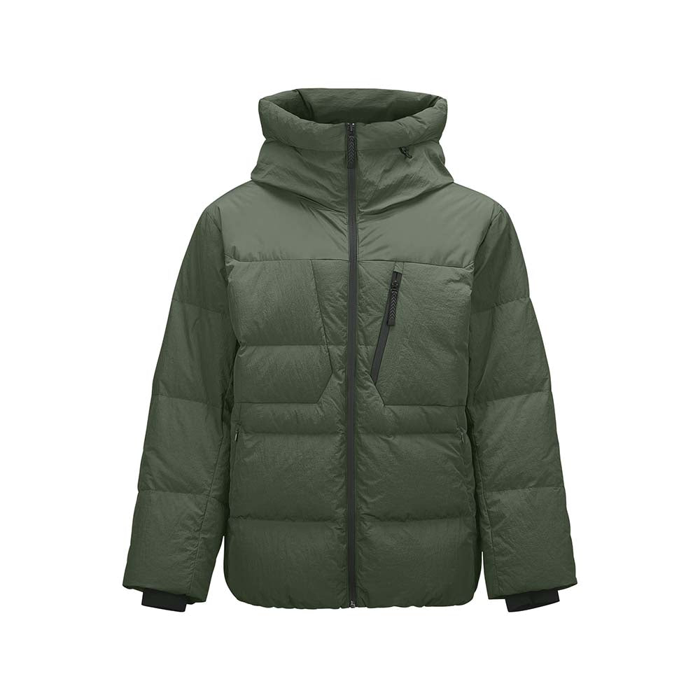 Skechers unisex Go Trail Woven Down Jacket in Thyme for outdoor performance wear