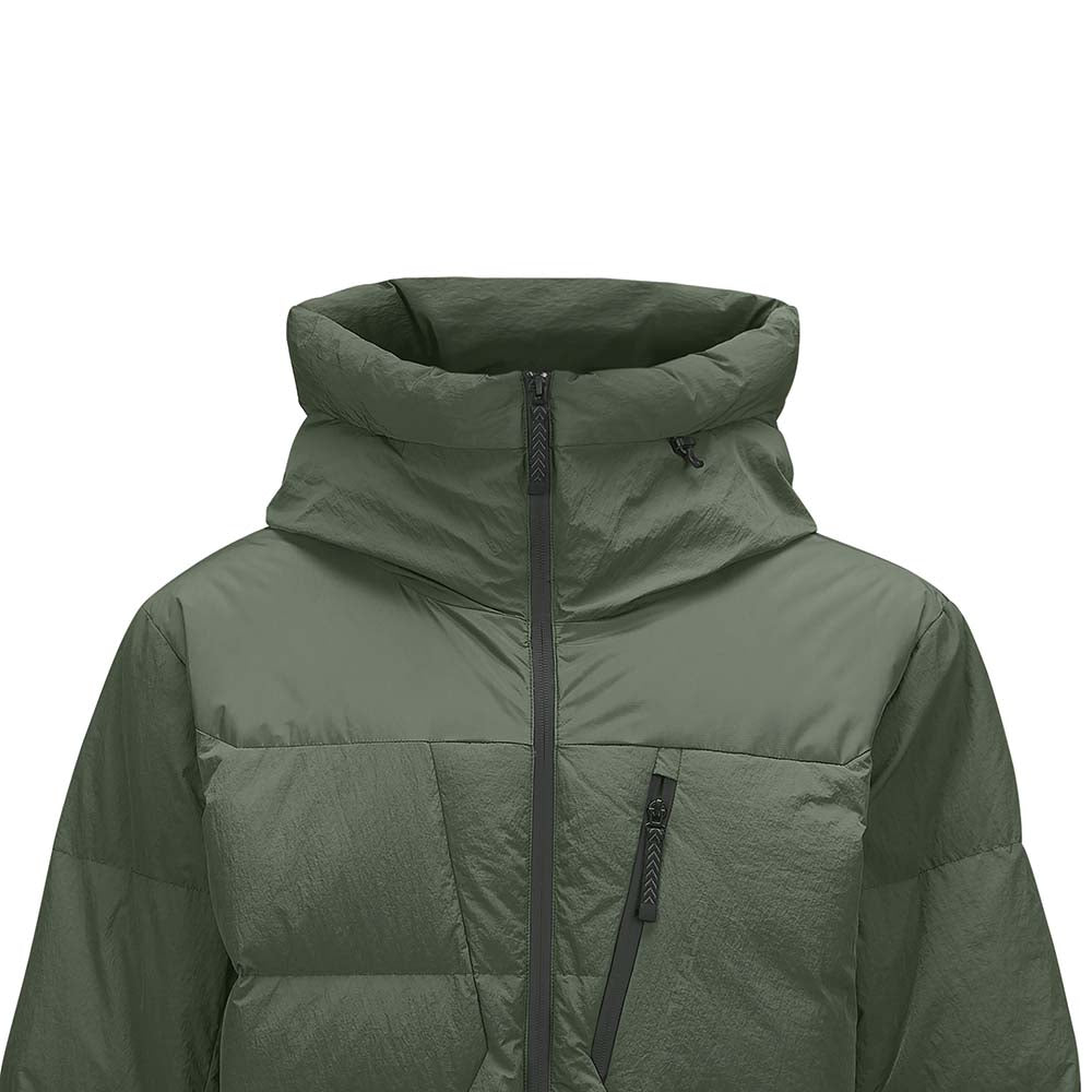 Skechers unisex Go Trail Woven Down Jacket in Thyme for outdoor performance wear