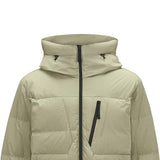 Skechers unisex Go Trail Woven Down Jacket in Sage Beige for outdoor performance wear