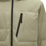 Skechers unisex Go Trail Woven Down Jacket in Sage Beige for outdoor performance wear