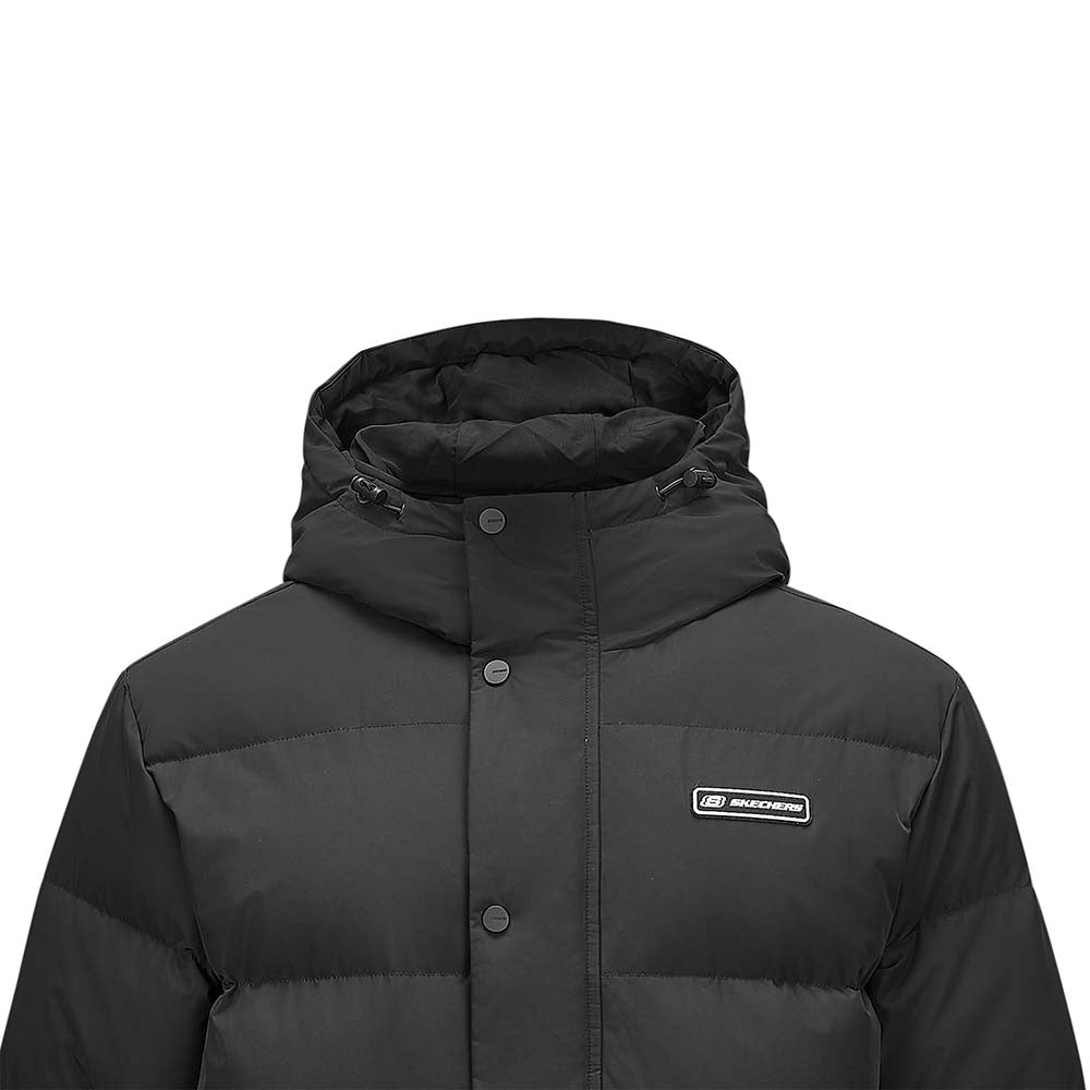 Skechers unisex Sport-Utility Woven Down Jacket in Black Beauty for lifestyle wear