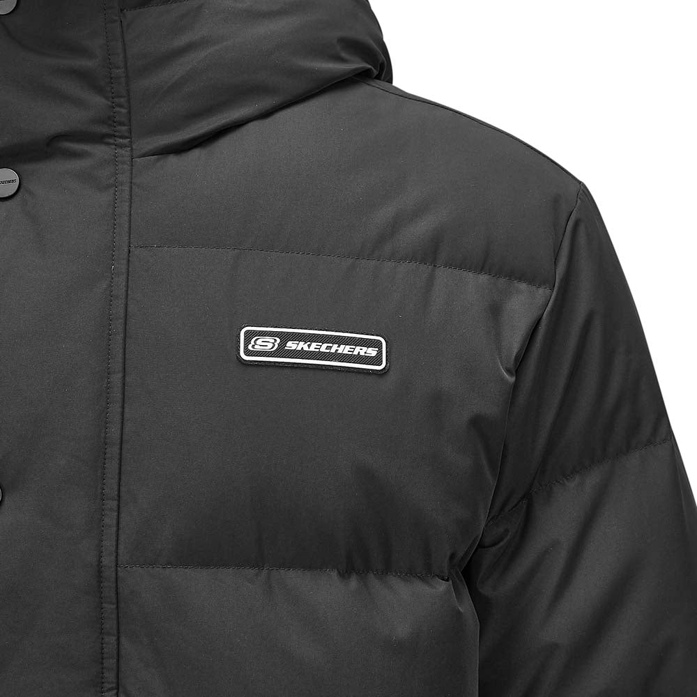 Skechers unisex Sport-Utility Woven Down Jacket in Black Beauty for lifestyle wear