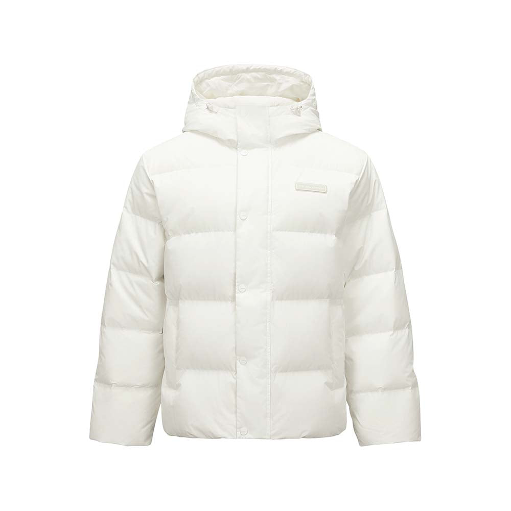 Skechers unisex Sport-Utility Woven Down Jacket in Marshmallow for lifestyle wear