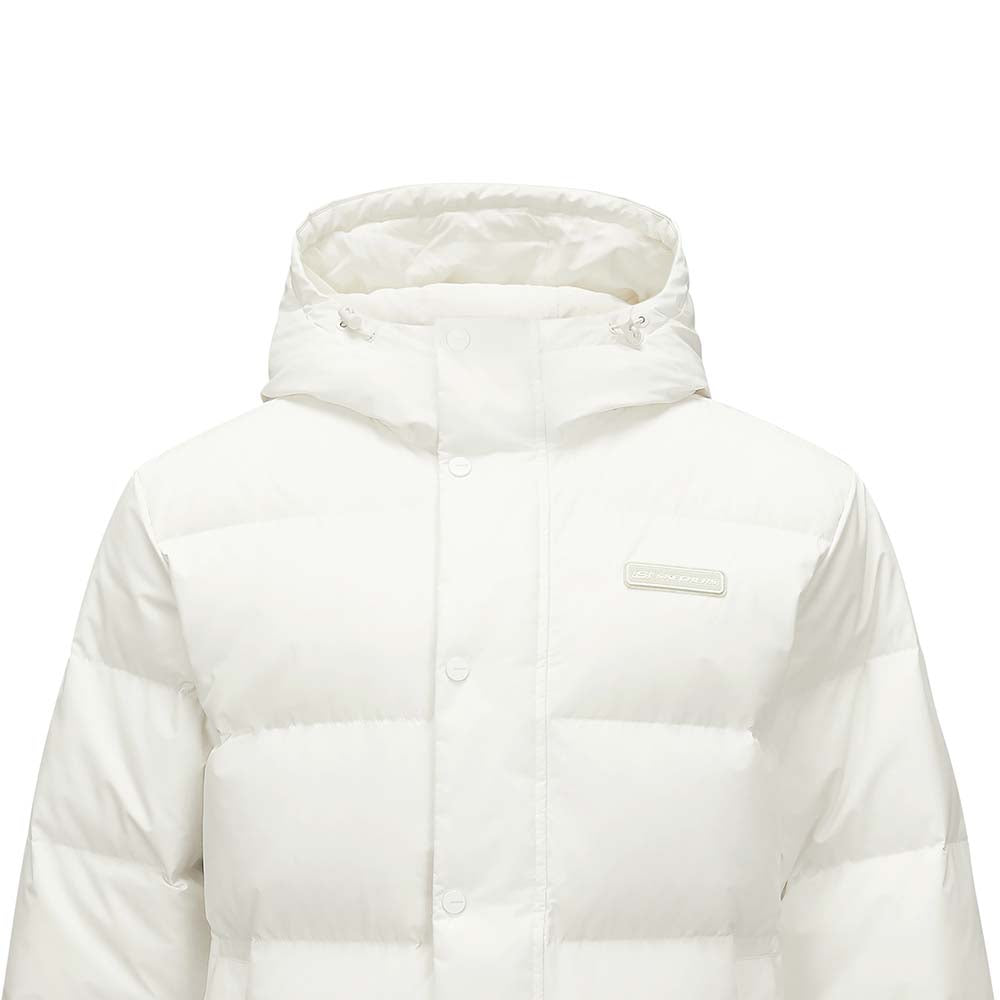 Skechers unisex Sport-Utility Woven Down Jacket in Marshmallow for lifestyle wear