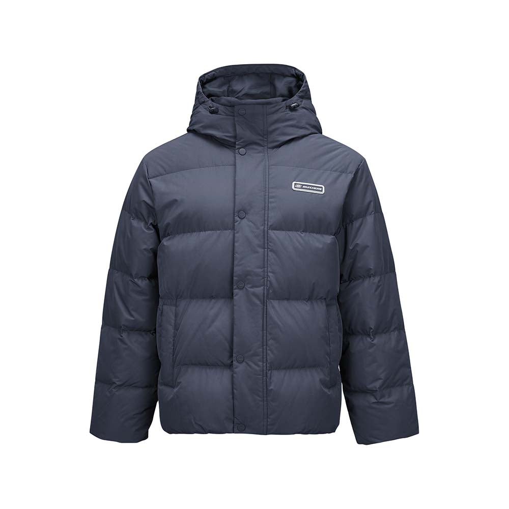 Skechers unisex Sport-Utility Woven Down Jacket in Odyssey Gray for lifestyle wear
