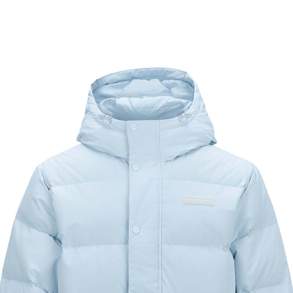 Skechers unisex Sport-Utility Woven Down Jacket in Sky Writing for lifestyle wear