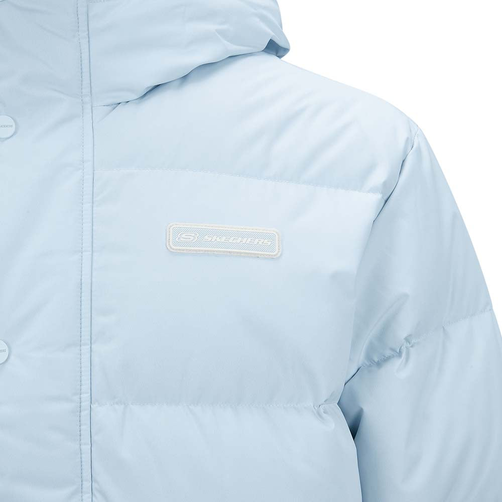 Skechers unisex Sport-Utility Woven Down Jacket in Sky Writing for lifestyle wear