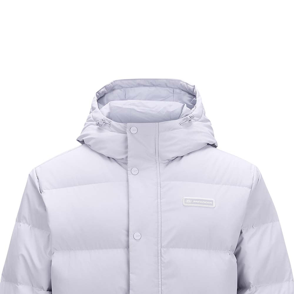 Skechers unisex Sport-Utility Woven Down Jacket in Haze Purple for lifestyle wear