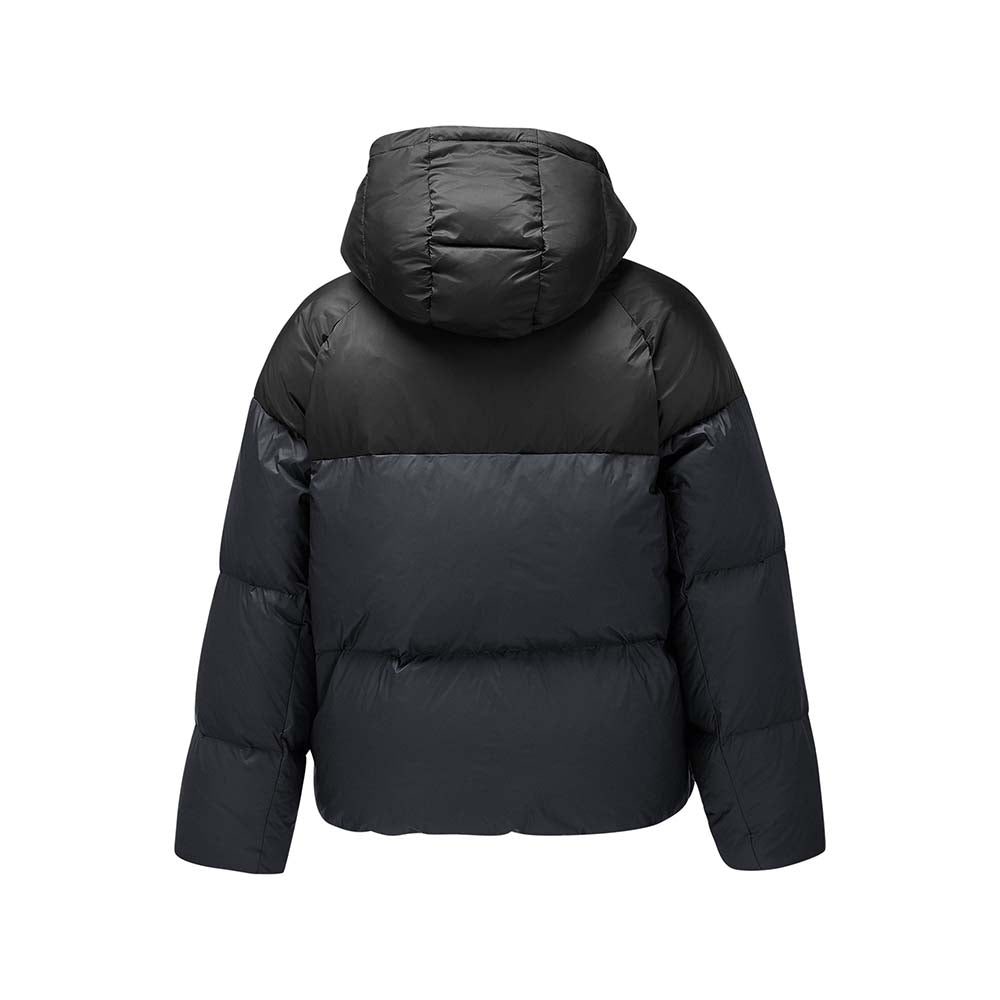 Skechers women's Sport-Utility Woven Down Jacket in Black Beauty for lifestyle wear