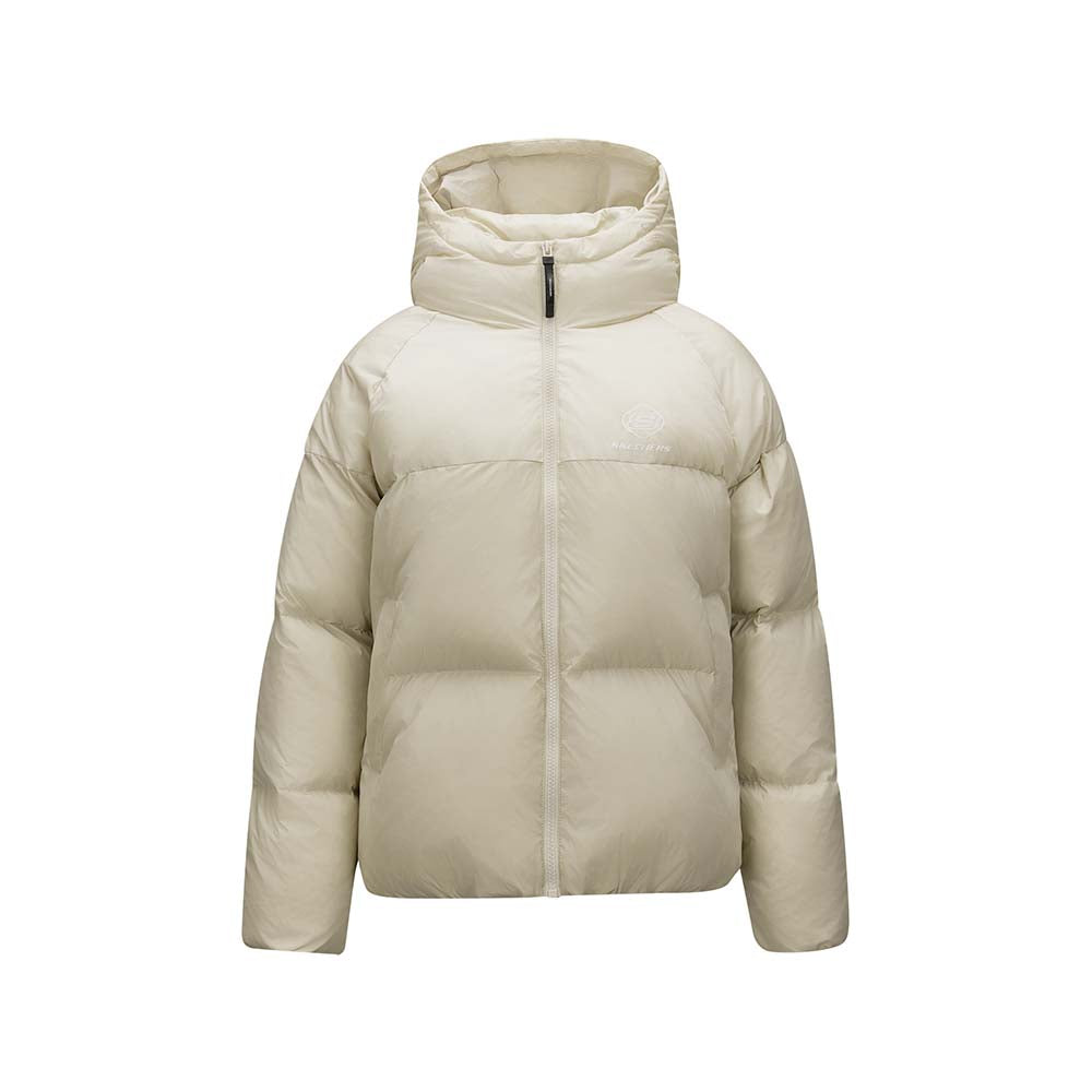 Skechers women's Sport-Utility Woven Down Jacket in Peyote for lifestyle wear