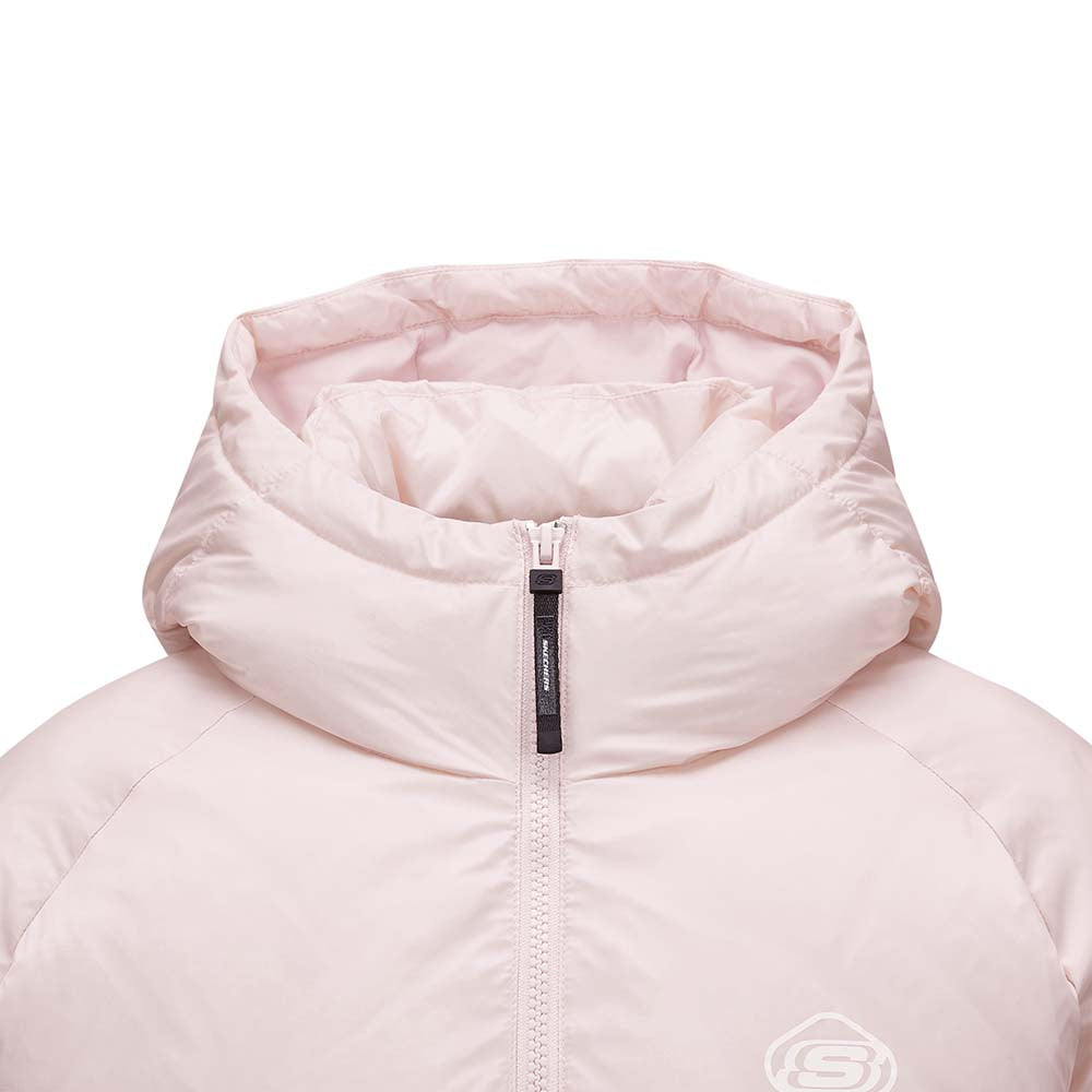 Skechers women's Sport-Utility Woven Down Jacket in Pale Lilac for lifestyle wear