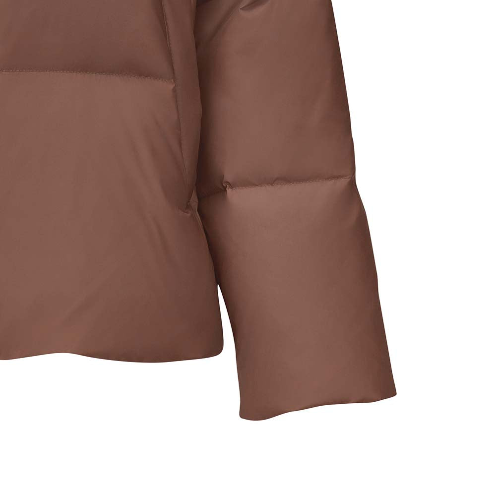 Skechers women's Sport-Utility Woven Down Jacket in Cappuccino for lifestyle wear