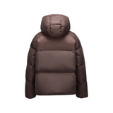 Skechers women's Sport-Utility Woven Down Jacket in Caramel Brown for lifestyle wear