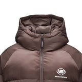 Skechers women's Sport-Utility Woven Down Jacket in Caramel Brown for lifestyle wear