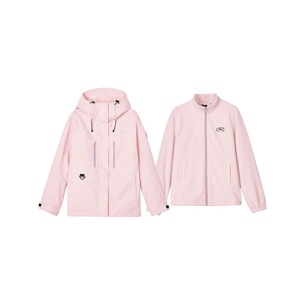 Skechers women's Go Trail 3 in 1 Jacket in Pale Lilac for outdoor performance wear