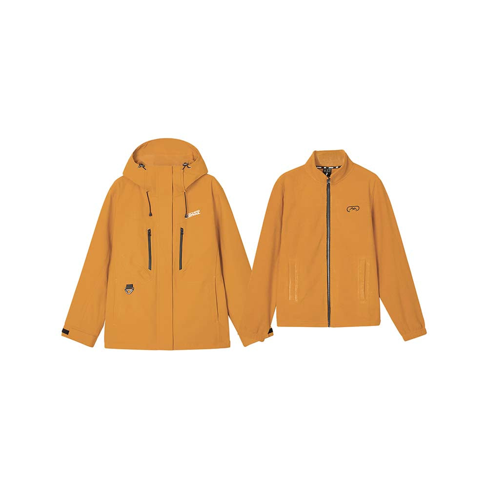 Skechers women's Go Trail 3 in 1 Jacket in Oak Brown for outdoor performance wear
