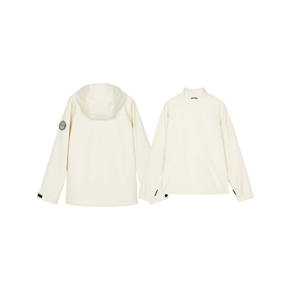 Skechers women's Go Trail 3 in 1 Jacket in Almond White for outdoor performance wear