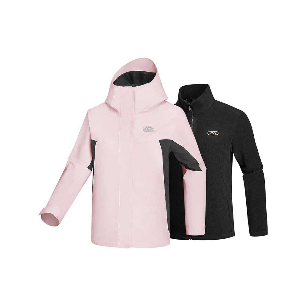 Skechers women's Go Trail 3 in 1 Jacket in Pale Lilac for outdoor performance wear