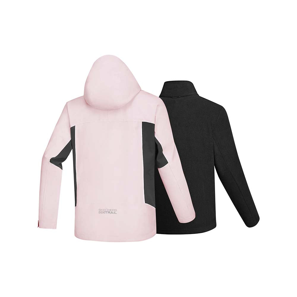 Skechers women's Go Trail 3 in 1 Jacket in Pale Lilac for outdoor performance wear