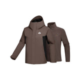 Skechers women's Go Trail 3 in 1 Jacket in Chocolate Brown for outdoor performance wear