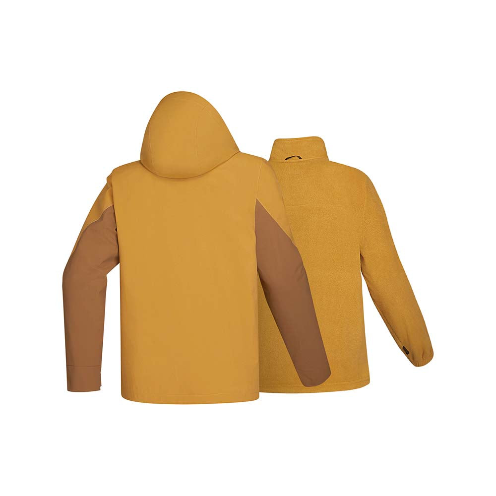 Skechers women's Go Trail 3 in 1 Jacket in Oak Brown for outdoor performance wear