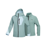 Skechers women's Go Trail 3 in 1 Jacket in Lead Green for outdoor performance wear
