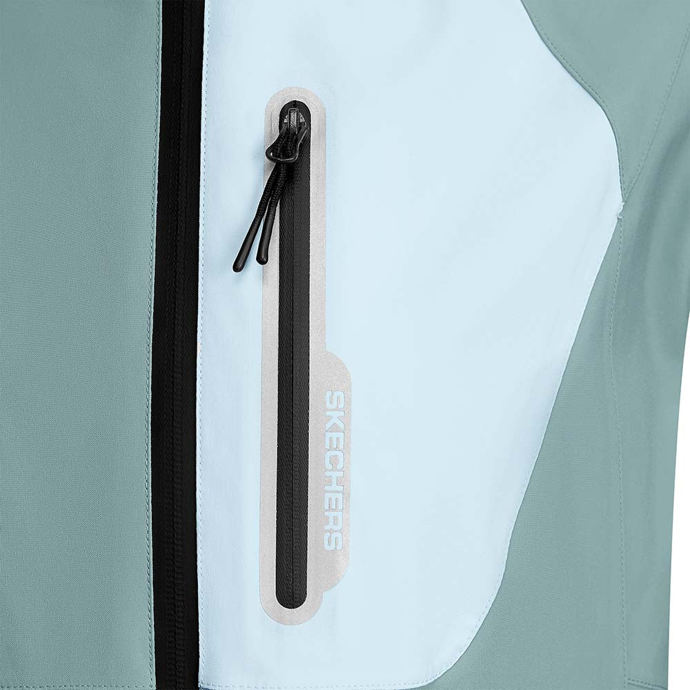 Skechers women's Go Trail 3 in 1 Jacket in Lead Green for outdoor performance wear