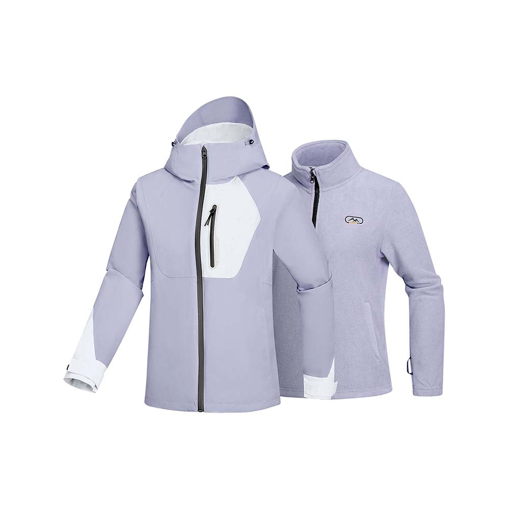 Skechers women's Go Trail 3 in 1 Jacket in Languid Lavender for outdoor performance wear
