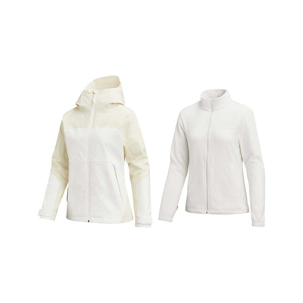 Skechers women's Go Trail 3 in 1 Jacket in Marshmallow for outdoor performance wear