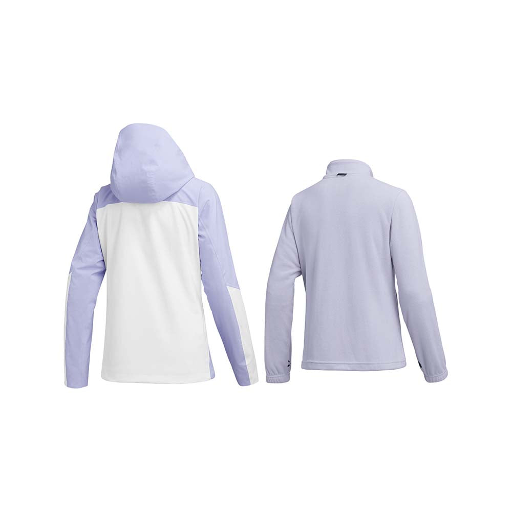 Skechers women's Go Trail 3 in 1 Jacket in Purple Heather for outdoor performance wear
