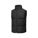 Skechers men's Timeless Woven Down Vest in Moonless Night for lifestyle wear