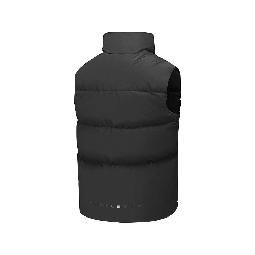 Skechers men's Timeless Woven Down Vest in Moonless Night for lifestyle wear