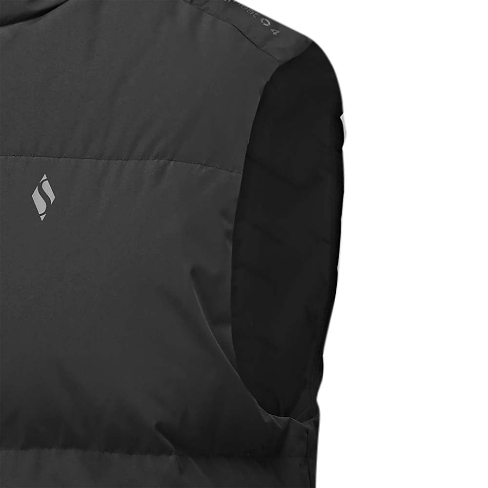 Skechers men's Timeless Woven Down Vest in Moonless Night for lifestyle wear