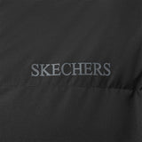 Skechers men's Sport-Utility Woven Down Coat in Black Beauty for lifestyle wear