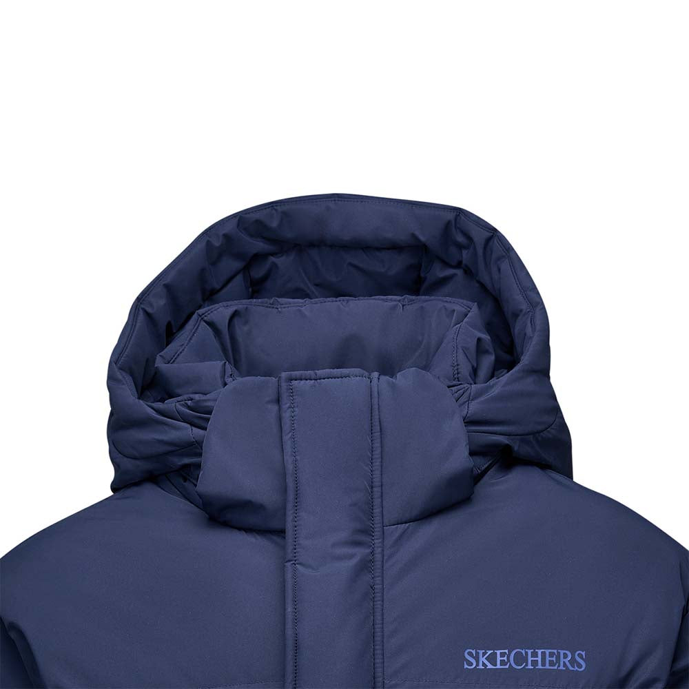 Skechers men's Sport-Utility Woven Down Coat in Peacoat for lifestyle wear