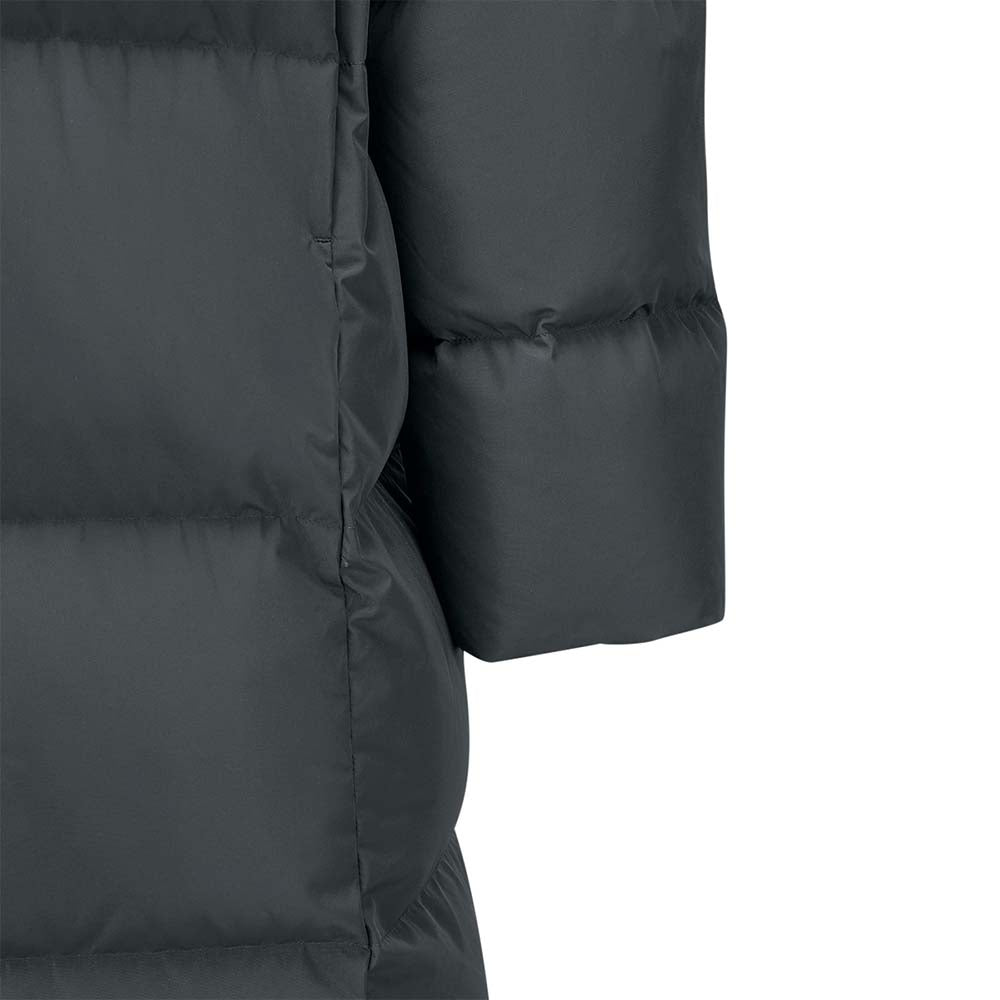Skechers men's Sport-Utility Woven Down Coat in Gray Pinstripe for lifestyle wear