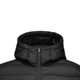 Skechers unisex Sport-Utility Woven Quilted Hooded Jacket in Black Beauty for outdoor performance wear