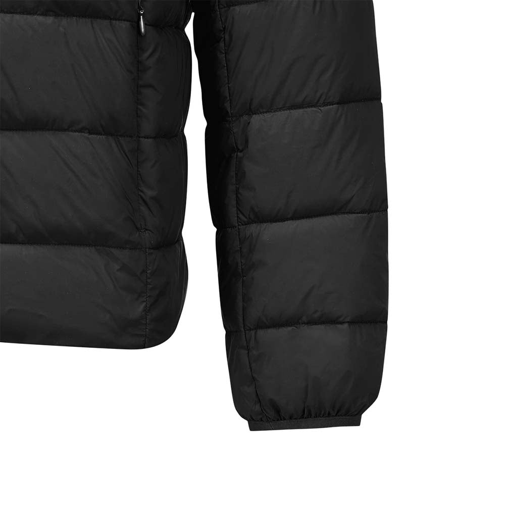 Skechers unisex Sport-Utility Woven Quilted Hooded Jacket in Black Beauty for outdoor performance wear