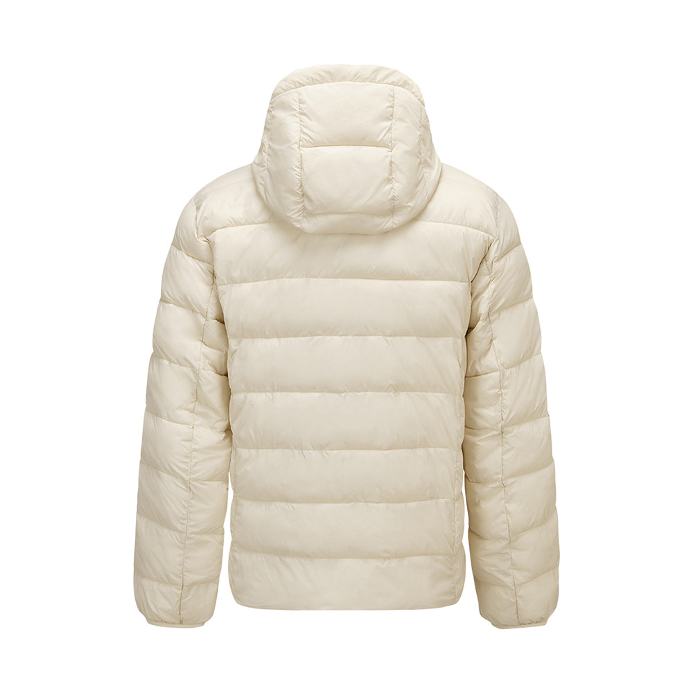 Skechers unisex Sport-Utility Woven Quilted Hooded Jacket in Whitecap Gray for outdoor performance wear